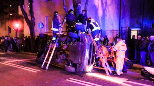 Nuoro, incidente in via Toscana (foto Piccirillo)