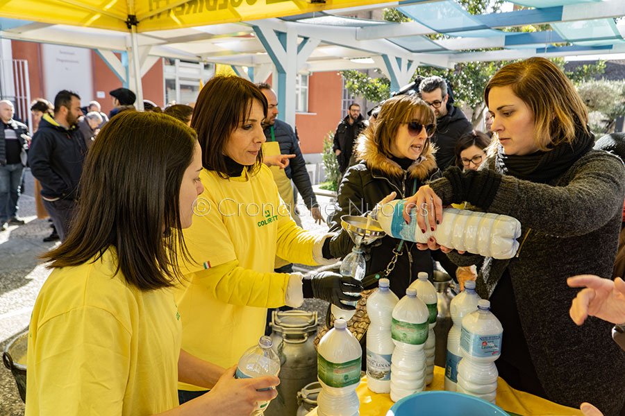 Nuoro, manifestazione di protesta contro il prezzo del latte (© foto S.Novellu)