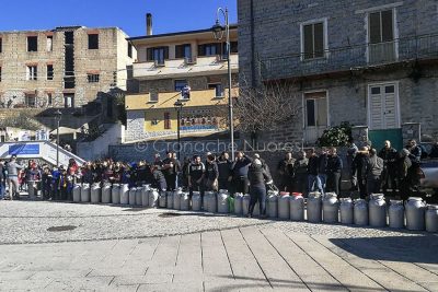 Guerra del latte, la protesta dei pastori di Sarule (foto Cinzia Angius)