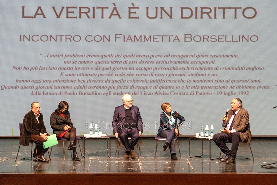 Fiammetta Borsellino al teatro Eliseo (foto S.Novellu)