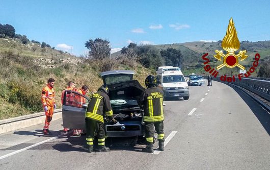 La scena dell'incidente sulla 131