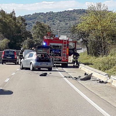 La scena dell'incidente sulla 131