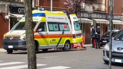 L'intervento di soccorso in via Catte (foto Cronache Nuoresi)