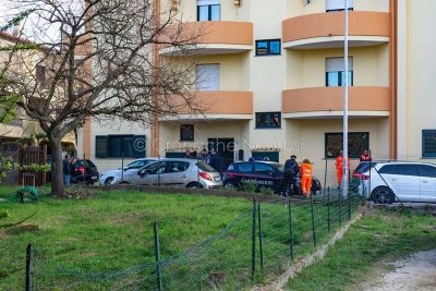 Nuoro, la via in cui è avvenuto l'omicidio di Romina Meloni (foto S.Novellu)