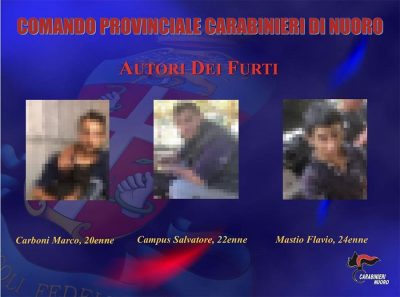 I tre arrestati, Carboni, Campus e Mastio