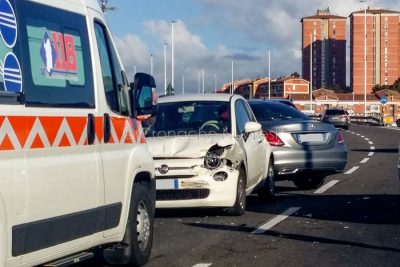 Cagliari, incidente sull'Asse mediano (foto S.Novellu)