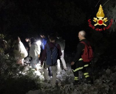 Gli escursionisti dispersi riaccompagnati dai VVFF
