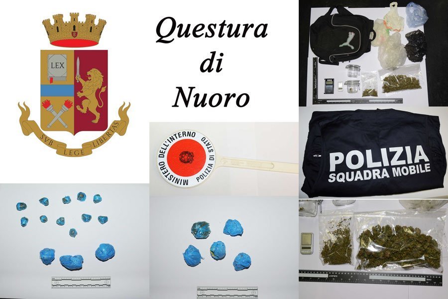 Guerra allo spaccio di droga a Nuoro e nel Nuorese: la Polizia denuncia diversi giovani