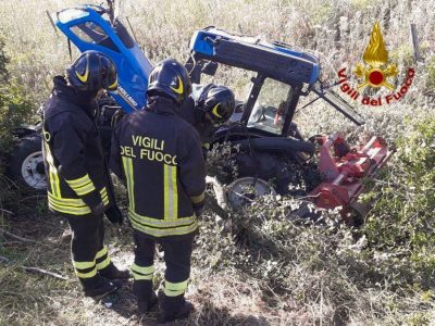 I VVFF sul luogo dell'incidente
