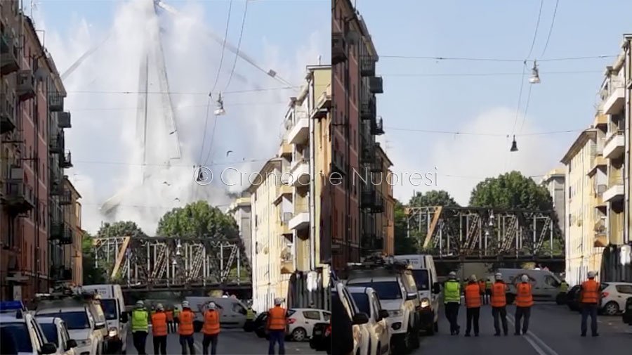 Genova. Un boato e il Ponte Morandi non c’è più: le immagini dell’esplosione – VIDEO