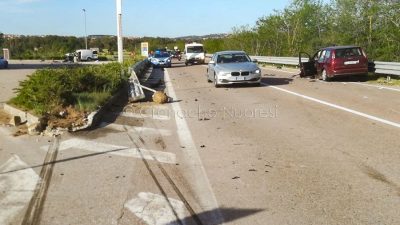 La scena dell'incidente sulla Statale 389
