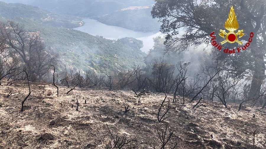 Sardegna nella morsa del fuoco. A Ollolai devastati oltre 10 ettari di bosco