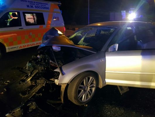 La Campagnola dei Carabinieri dopo l'incidente