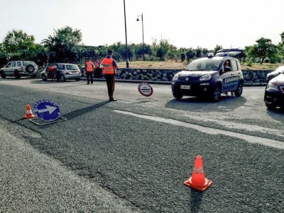 Un posto di blocco dei Carabinieri