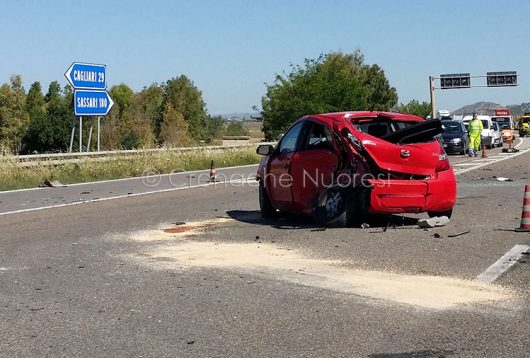 Una delle auto coinvolte nell'incidente (© S.Novellu)