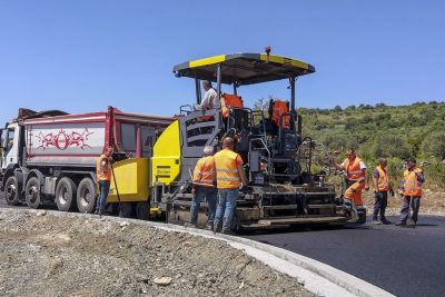 I lavori sulla SS 129 all'ingresso di Bortigali