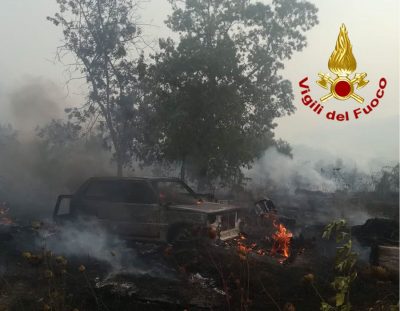 Incendio a Orrì