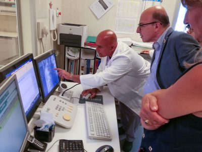 L'assessore regionale della Sanità Mario Nieddu al San Francesco di Nuoro