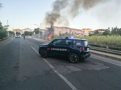 Siniscola, incendio al ponte di ferro.jpg
