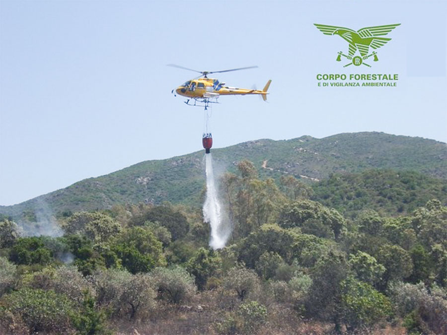 Sindia: incendio in località Serrese, in azione l’elicottero