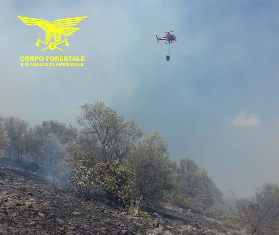 La Sardegna continua a bruciare: incendi a Orune, Narcao e Calangianus