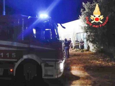 Vigili del fuoco al Tribunale di Nuoro