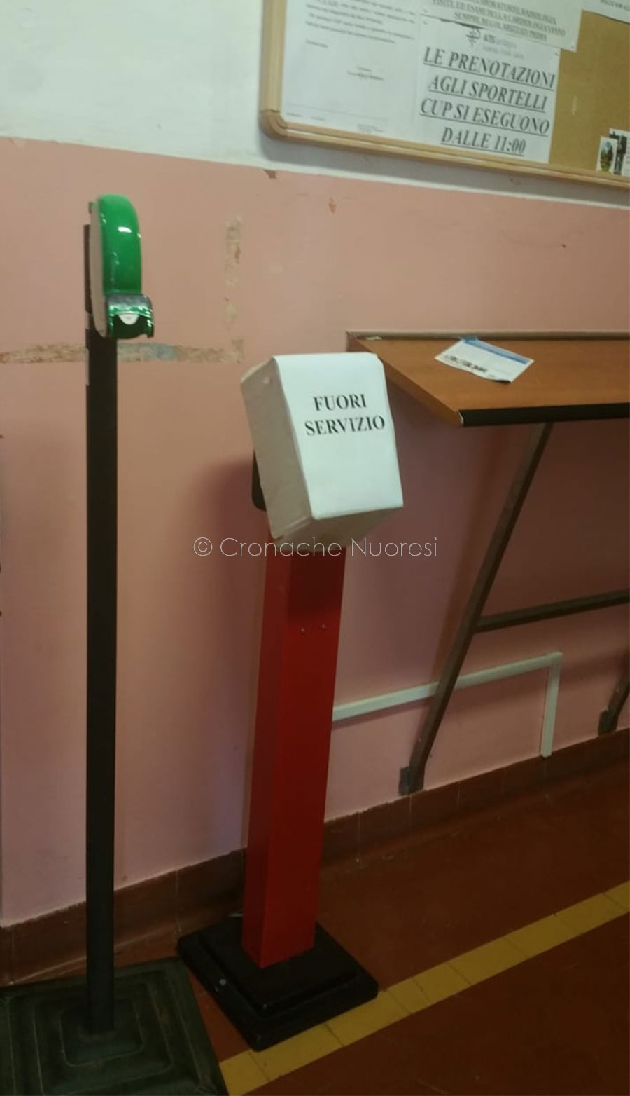 Ospedale Zonchello: da tre settimane l’elimina code  è fuori servizio