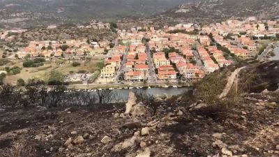 Bosa dopo l'incendio di questa notte