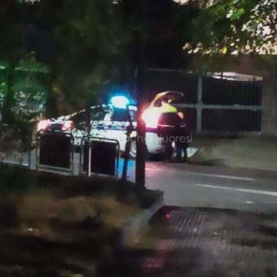 La Polizia locale sul luogo dell'investimento