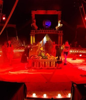 Un momento dello spettacolo del circo di Francia
