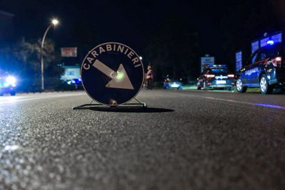 Un posto di blocco dei Carabinieri