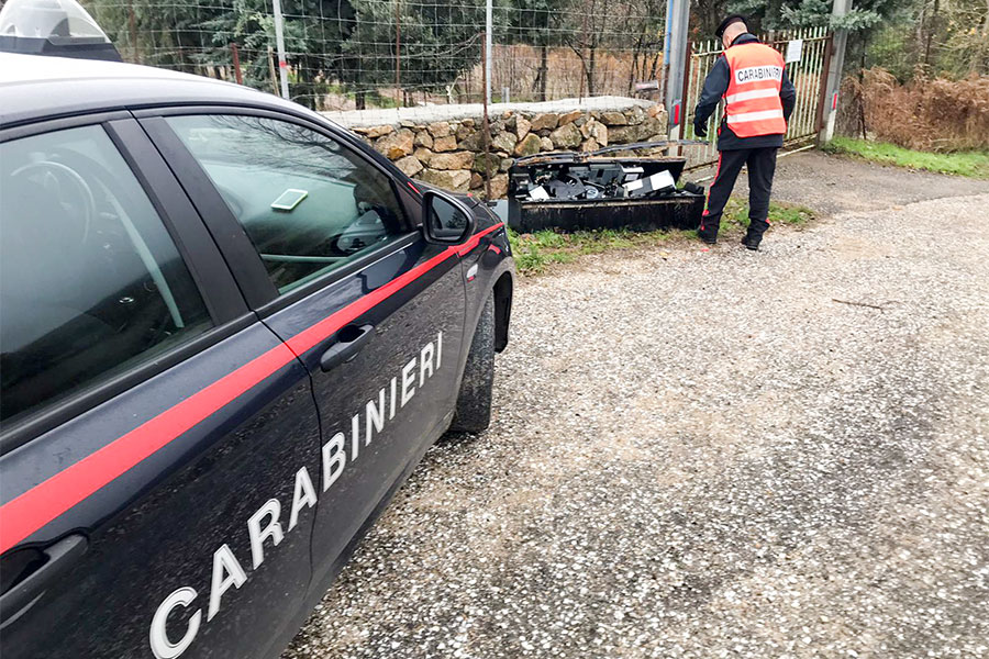 Cambiamonete rubato rinvenuto in campagna