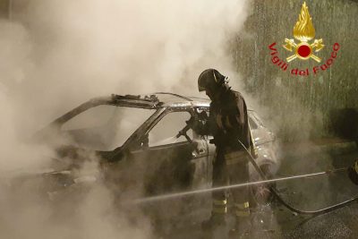 L'intervento di Vigili del fuoco