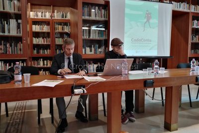 Mureddu e Mele durante la presentazione di Cada Contu (f. F. Becchere)