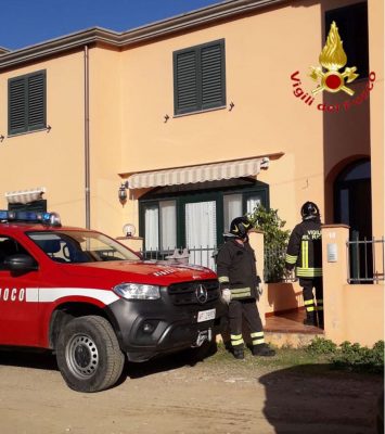 Vigili del fuoco sul luogo della tragedia