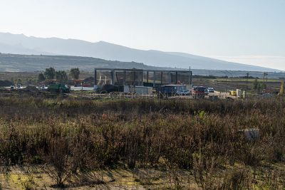 Magomadas, lo stabilimento GeCo interessato dall'incendio (foto Cronache Nuoresi)