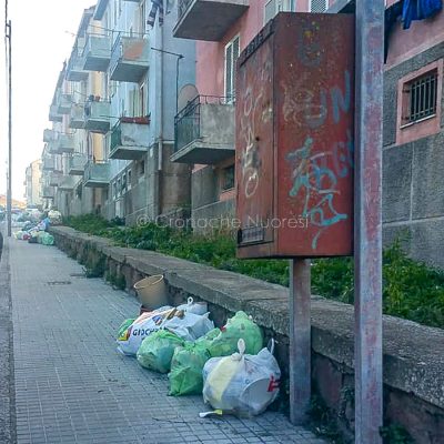 Alcuni dei rifiuti abbandonati in via Martiri della Libertà