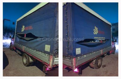 Il camion oggetto dell'atto vandalico