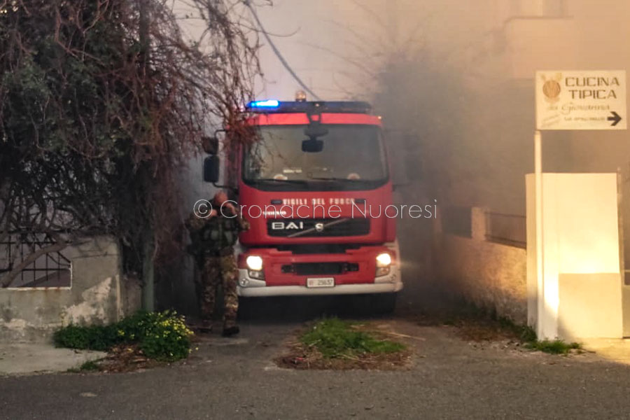 Paura nella marina di Posada: il fuoco lambisce le case