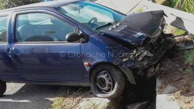 La Twingo dopo l'incidente