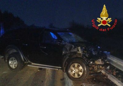 L'auto dopo lo schianto