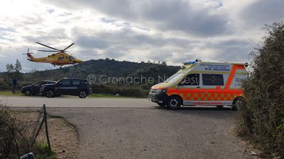 L'intervento dell'elisoccorso al Galtellì