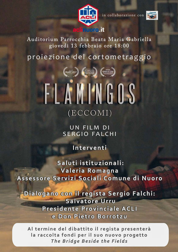 Acli Nuoro. “Eccomi – Flamingos” del regista Sergio Falchi all’Auditorium Beata Maria Gabriella