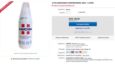 Offerta di Amuchina in confezione da 51 lt