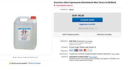 Offerta di Amuchina in confezione da 5 lt