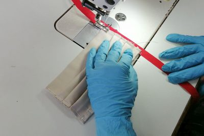 Alcune mascherine prodotte dalla Sartoria Demurtas di Jerzu