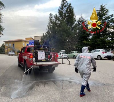 Intervento di sanificazione vie a Lanusei