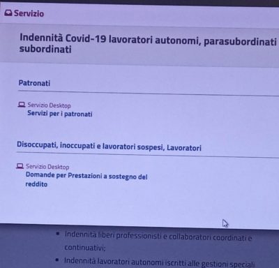 Il sito dell'INPS bloccato da questa notte (f. B. Puxeddu)