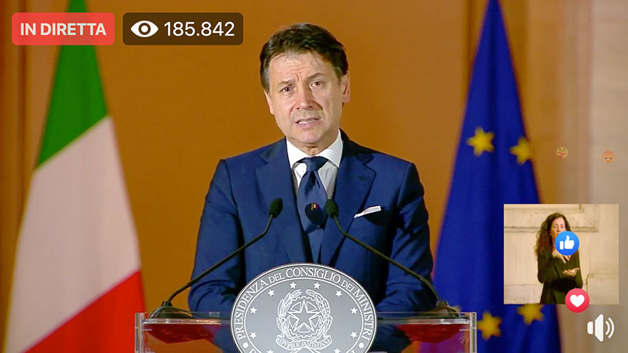 Giuseppe Conte: “non ce lo possiamo più permettere: anche se rischiamo dobbiamo ripartire”