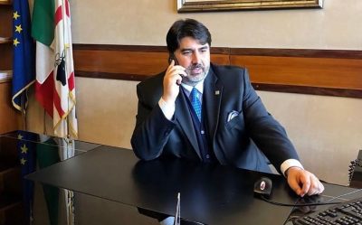 Il presidente della Regione Sardegna Christian Solinas